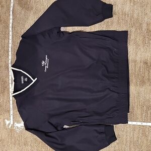 Lands' End Black V-Neck Wind Breaker